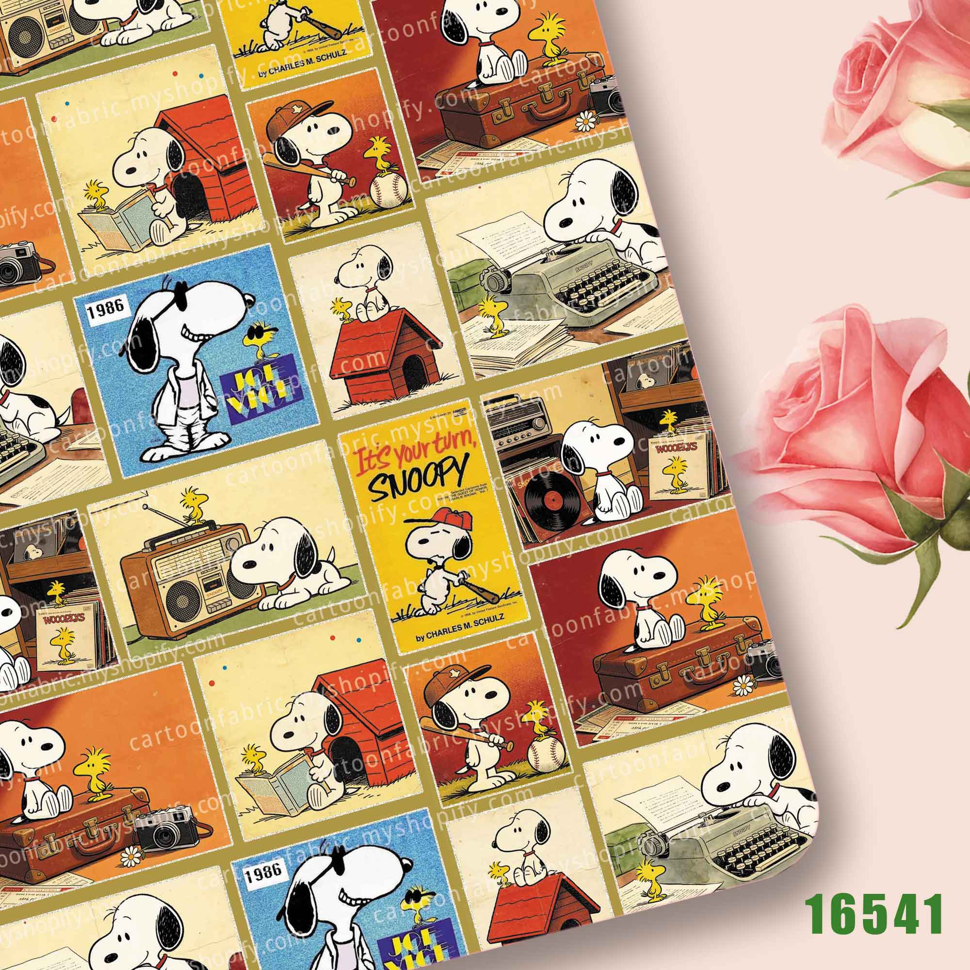 Sewing Production - TAKARA TOMY Snoopy Fabric140x50CM Cartoon Printed