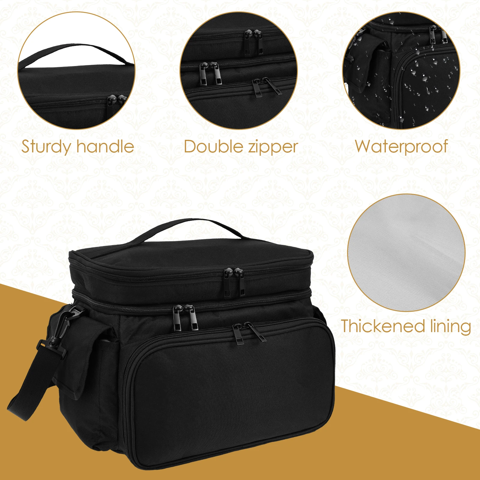 Large Sewing Bag Wool Knitting - Textile Sewing Kit recension och pris