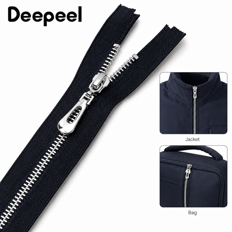 5Pcs 3# 40-70cm Metal Open End - Sewing Front Zipper recension och pris