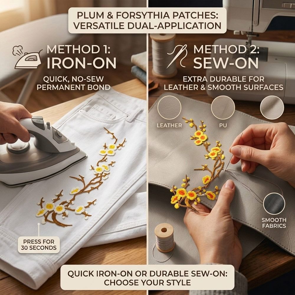 DIY Cherry Blossom Iron On Pat - Sewing Textiles recension och pris