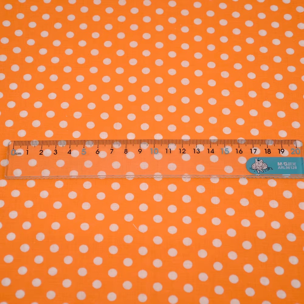 50X150CM White Orange Polka Do - Sewing Textiles recension och pris