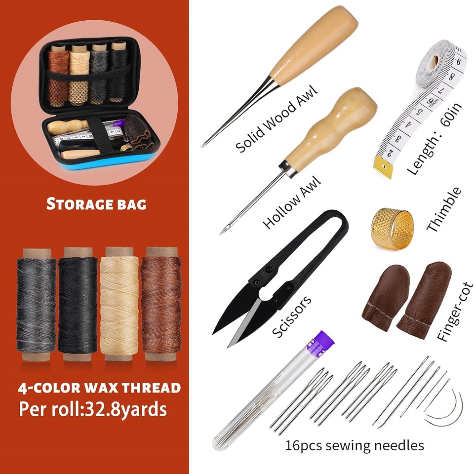 BUDDUR Leather Sewing Tools Ki - Textile Sewing Kit recension och pris