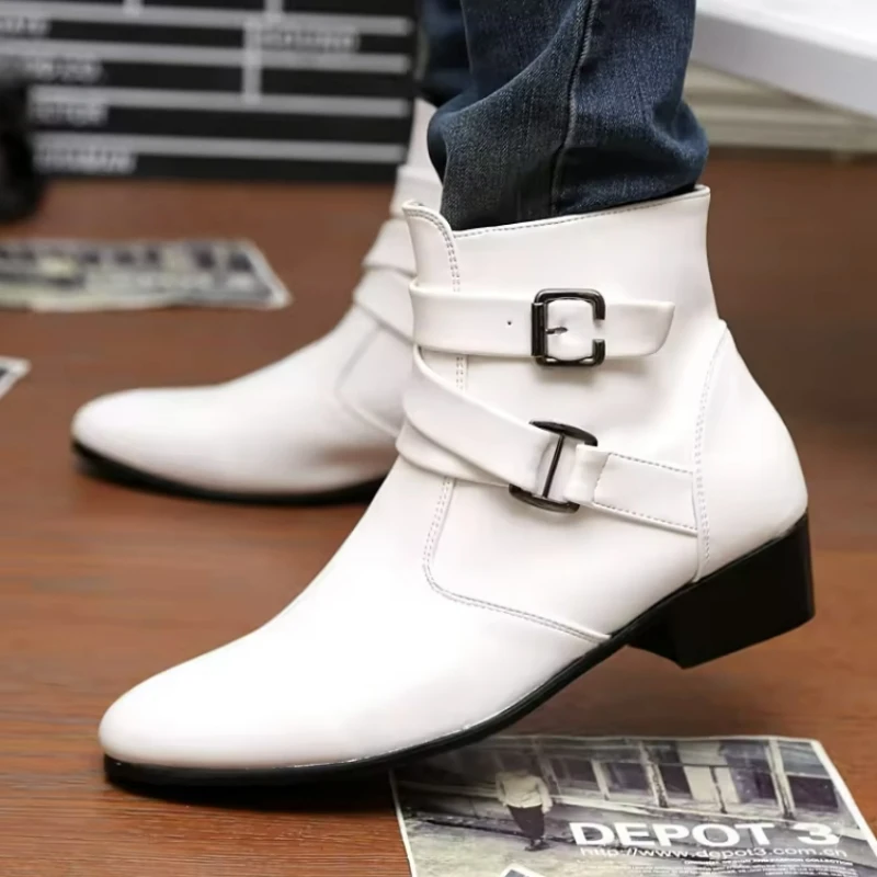 New Men's Boots Leather Chelse - Sewing Nylon recension och pris