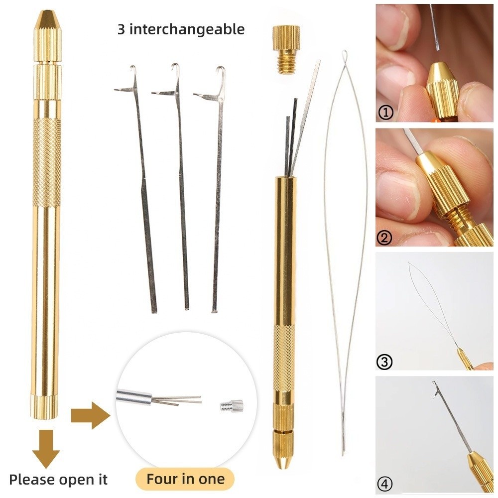DIY 4-in-1 Hair Extension Tool - Needle Threader Tool recension och pris