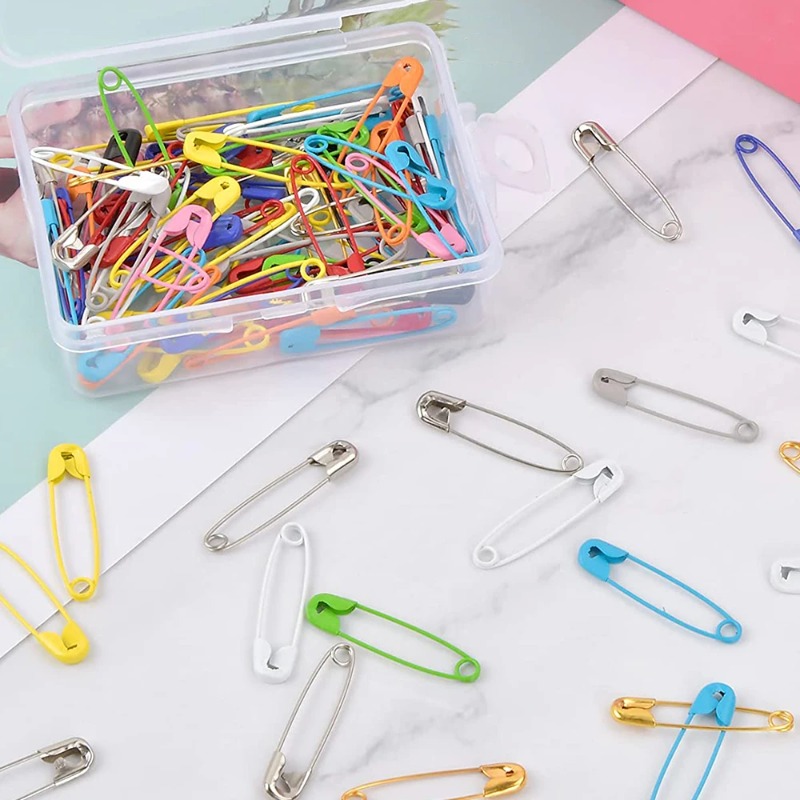 120Pcs Safety Pins Colored Met - Sewing Tas recension och pris