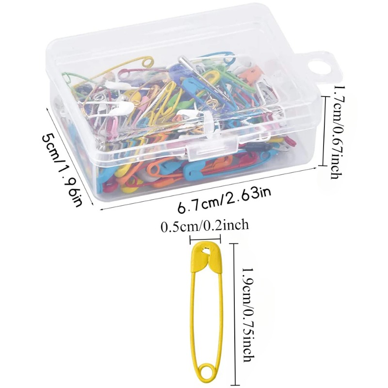 120Pcs Safety Pins Colored Met - Sewing Tas recension och pris