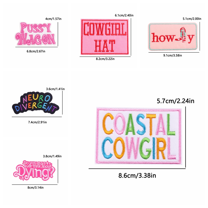 5PCS/Set Pink Letters Patch We - Iron On Patch recension och pris