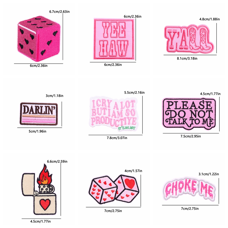 5PCS/Set Pink Letters Patch We - Iron On Patch recension och pris
