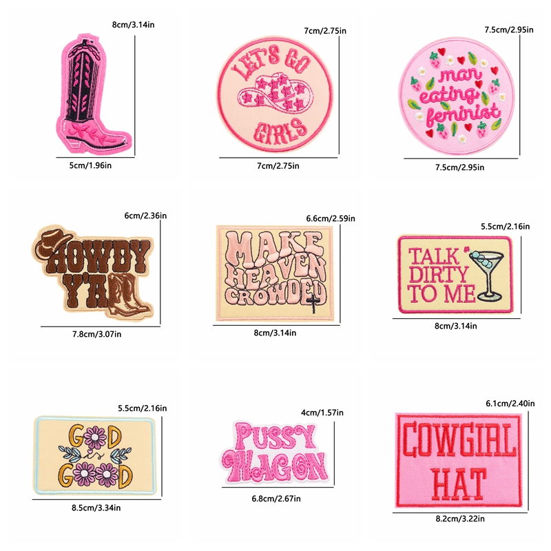 5PCS/Set Pink Letters Patch We - Iron On Patch recension och pris
