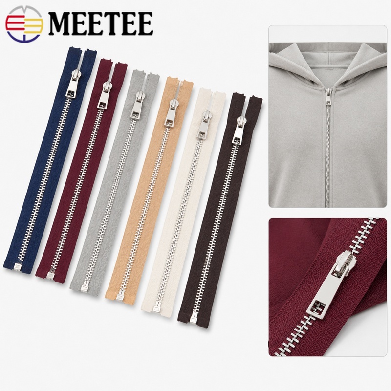 5/10Pcs 40-80cm 5# Metal Open  - Sewing Front Zipper recension och pris