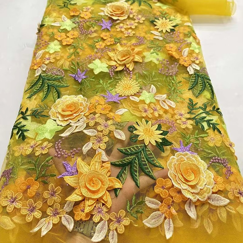 90x130cm 3D Floral Embroidered - Sewing Textiles recension och pris