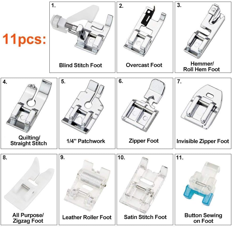 11Pcs Presser Feet Set - Walki - Textile Sewing Kit recension och pris
