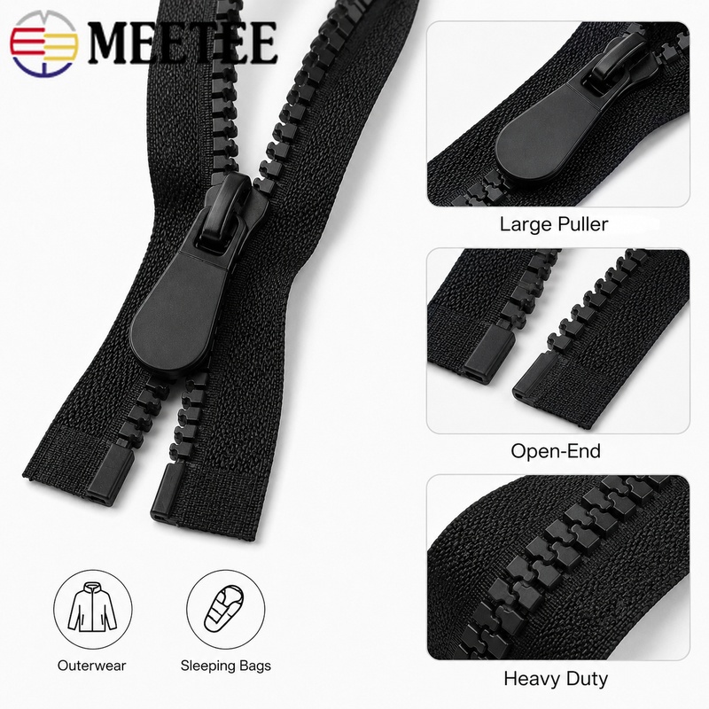 2Pcs 8#/15# 70-120cm Resin Zip - Sewing Front Zipper recension och pris