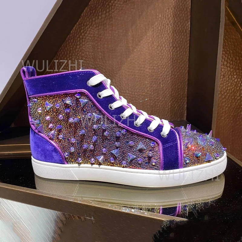 Dark Purple Crystal Rivet Men  - Sewing Nylon recension och pris
