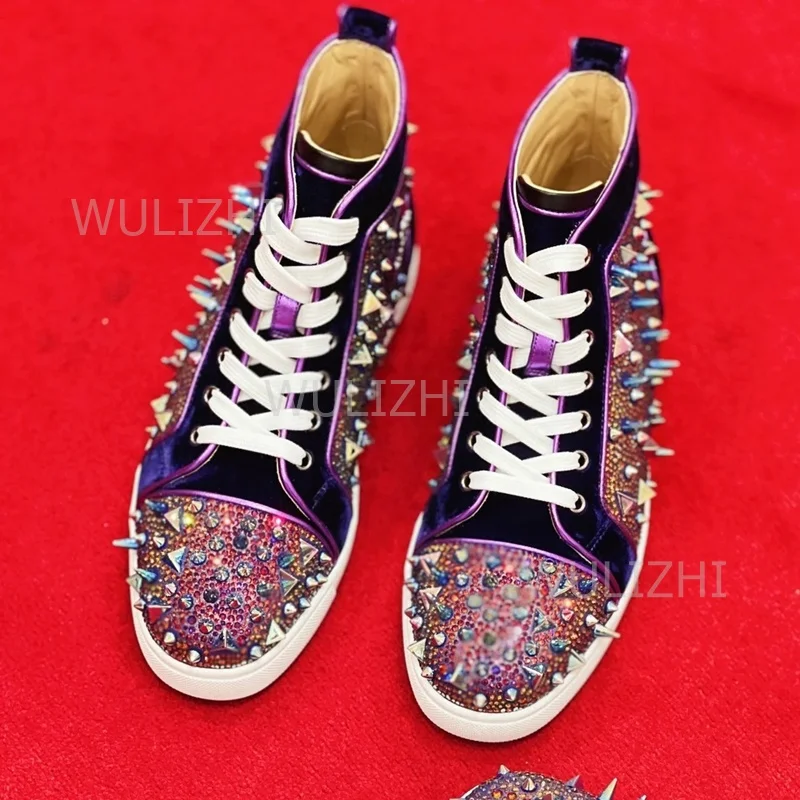 Dark Purple Crystal Rivet Men  - Sewing Nylon recension och pris